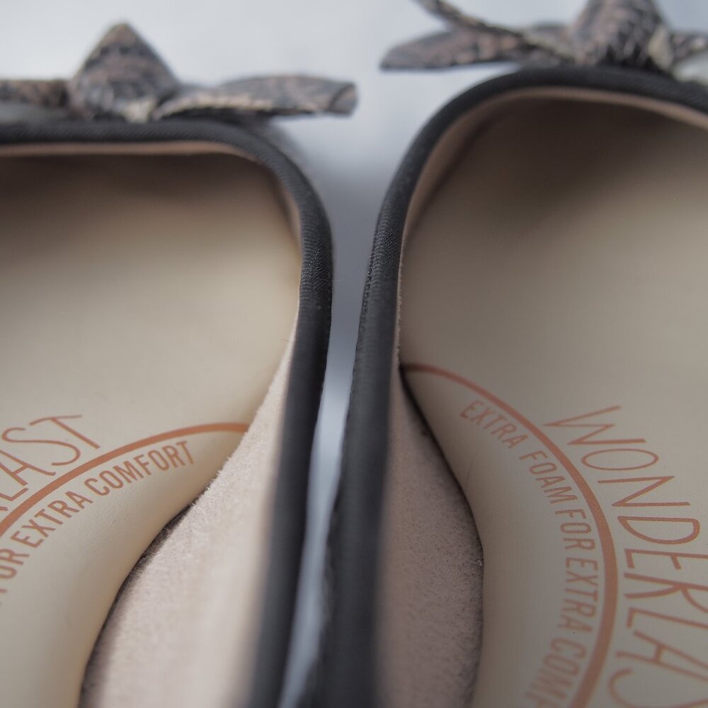 Circus by Sam Edelman Snake Print Ballet Flats With Bow Size 8 - Picture 14 of 15
